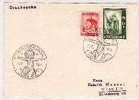 Drucksache Christkindl 24.12.1953 nach Wien mit 20 Groschen